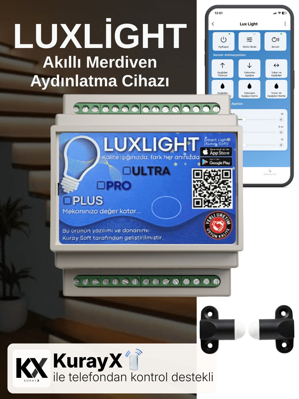 Luxlight sensörlü merdiven aydınlatma sistemi